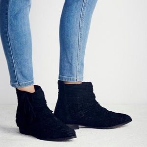 Free People Black Ankle Boots